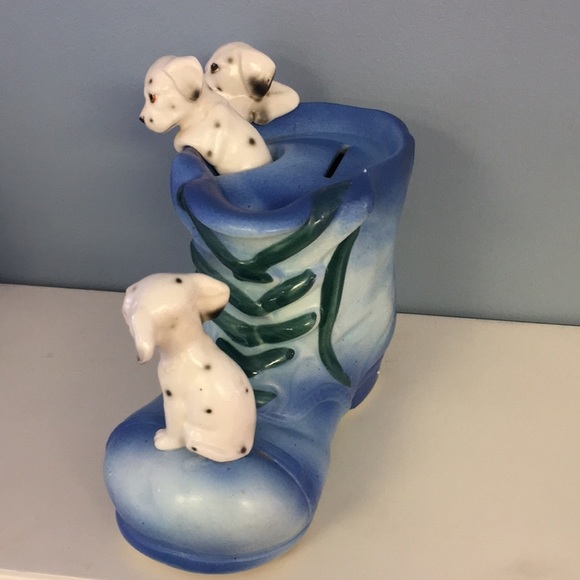 VINTAGE Lipper and Mann 101 Dalmatians Old Shoe Bank- BLUE - Picture 3 of 12